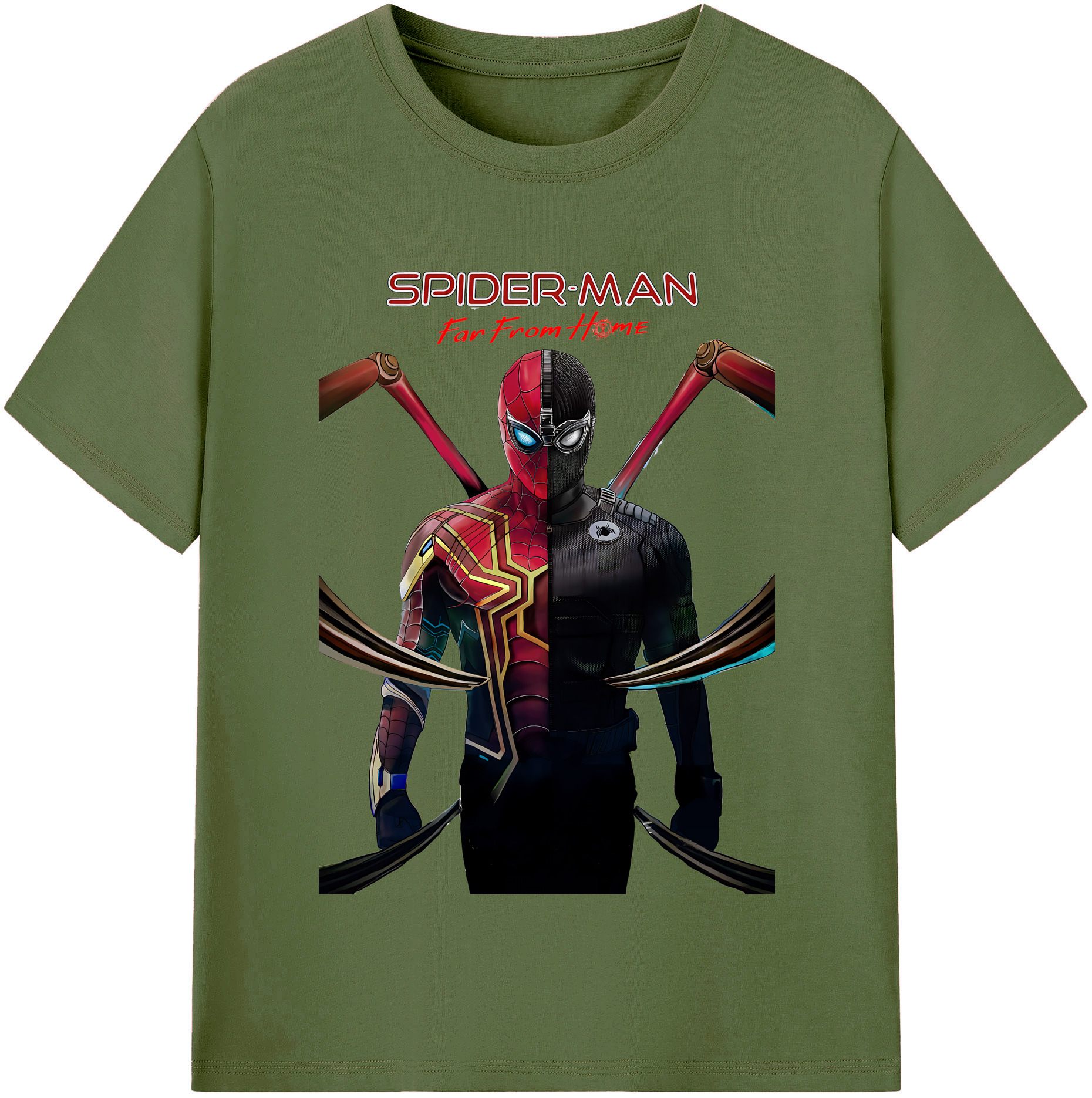 Spider Man スパイダーマン 綿100％半袖Tシャツ（フロントプリント）